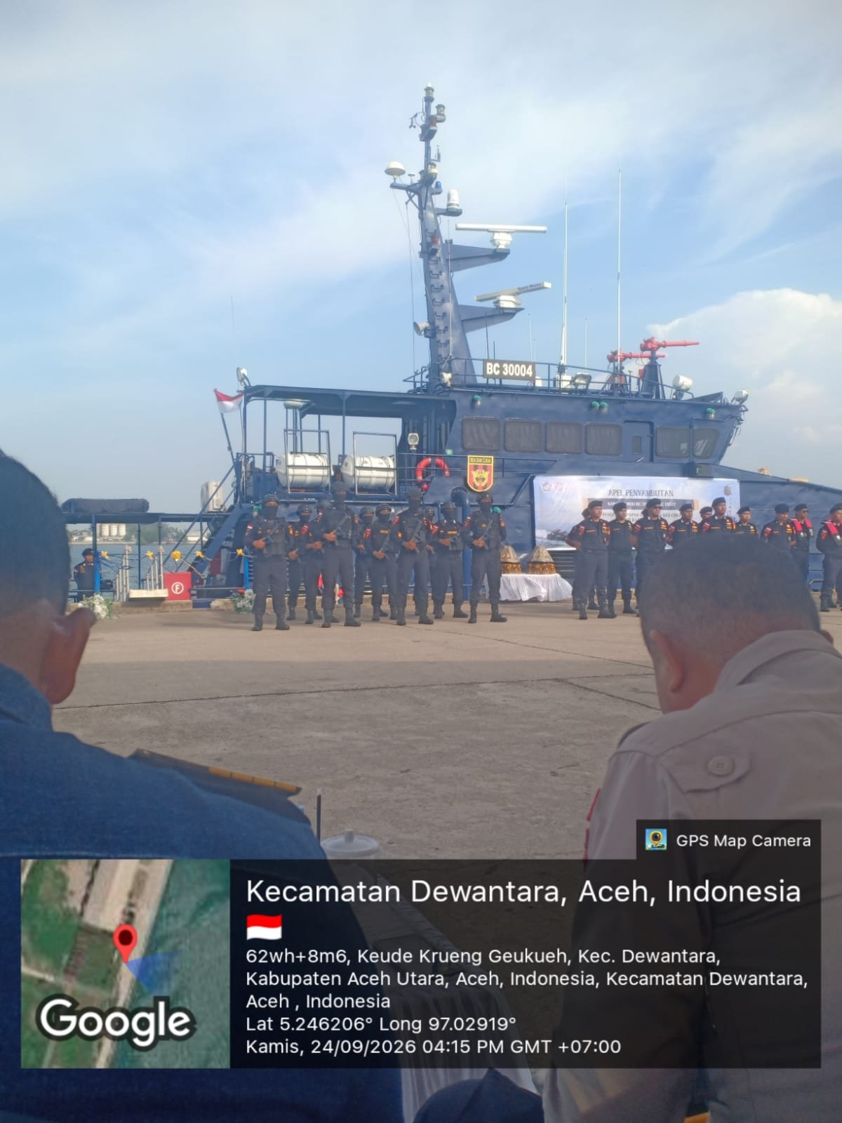 Apel Penyambutan Kapal Patroli BC 30004 dan BC 15027